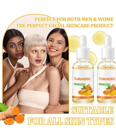 2PCS Turmeric Face Body Serum Turmeric Serum for Face Moisturizing Facial Serum Oil - Buy Online on GoSupps.com