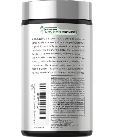 Horbaach Magnesium 230 mg | Plus Herbal Blend | 200 Vegan Capsules | Non-GMO and Gluten Free Supplement - Buy Online on GoSupps.com