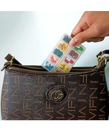 Clear Weekly Pill Case - Travel Pill Organizer Food Grade PP Material Easy to Carry - Buy Online on GoSupps.com