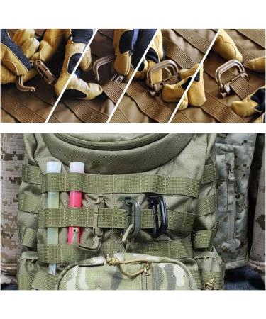 HOUSON 12-Piece Carabiner Set | Durable Molle D-Shape Plastic Snap Hooks - Green | Ideal Outdoor Accessories for Camping Hiking & More - Buy Online on GoSupps.com