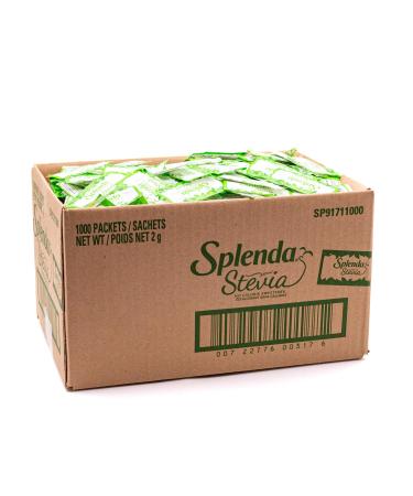 SPLENDA Stevia Zero Calorie Sweetener Plant Based Sugar Substitute Granulated Powder Single Serve Packets 1000 Count (Pack of 1)