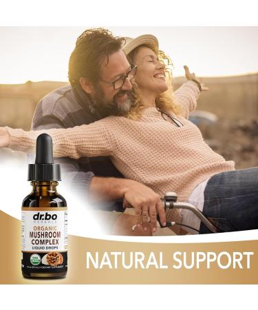 Adrenal Support & Mushroom Liquid Drops - Organic Adrenal and Focus Supplement Cortisol Support - Mushroom Complex Lion's Mane Mushrooms Reishi Turkey Tail Extract Shiitake Agaricus Maitake - Buy Online on GoSupps.com