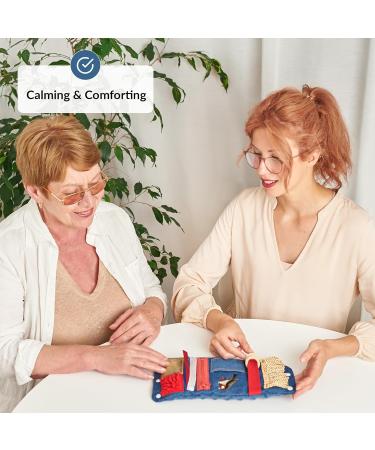 Fidget Wrist Cuff Sensory Toy for Dementia | Anxiety Sleeve for Seniors | Small Blue Fidget Toy for Elderly | Alzheimer s and Dementia Products - Buy Online on GoSupps.com