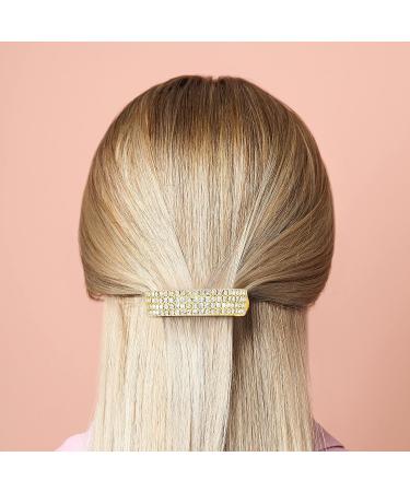 8-Piece Rhinestone Hair Clips Set | Crystal Bridal Barrettes | Silver Metal Bling Hair Accessories for Women and Girls - Buy Online on GoSupps.com