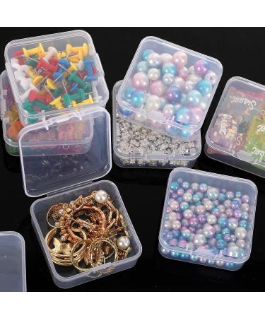 JANYUN 24pcs Transparent Plastic Storage with Lids Small Plastic Containers Plastic Rectangle Containers Box for Storage Beads Crafts Stamps Clay Jewelry Sewing Pins 2.16 2.16 0.78 Inches - Buy Online on GoSupps.com