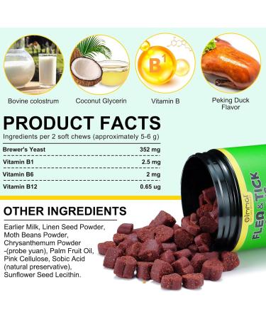 Uocasi Flea and Tick Prevention for Dogs Chewables - Natural Pest Defense Supplement with Peking Duck Flavor (375g, 150 chews) - Buy Online on GoSupps.com