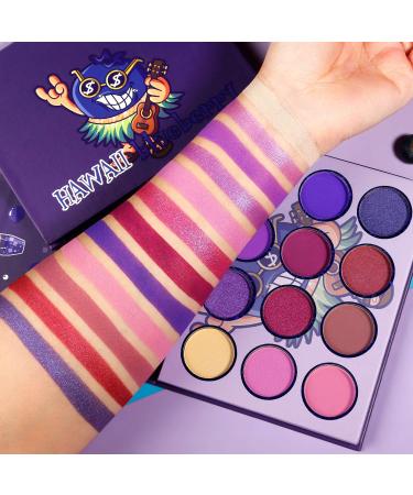 DE'LANCI Purple Eyeshadow Palette - 12 Colors, Matte & Shimmer, High Pigmented, Waterproof & Hypoallergenic - Buy Online on GoSupps.com