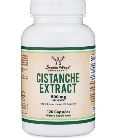 Cistanche Tubulosa Extract 500mg Per Serving (120 Capsules) Cistanche Testosterone Supplement for Men (Standardized to Contain Echinacosides and Acteosides) Non-GMO  Gluten Free by Double Wood - Buy Online on GoSupps.com