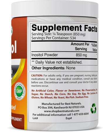 Best Naturals Inositol Pure Powder 05 kg 05 kg Pack of 2 - Buy Online on GoSupps.com