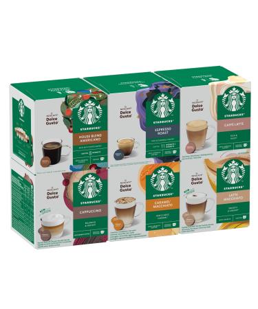 STARBUCKS STARBUCKS Nescaf Dolce Gusto Coffee Variety Mix Pack Black and Gourmet Coffee 6 x 12 Coffee Capsules (72 Capsules) - Excellent