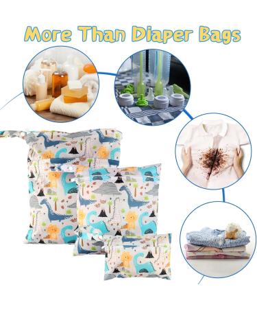 Reusable Wetbag Diaper Bag Set - 3 Waterproof Bags for Wet & Dry Storage | Portable & Stylish for Babies & Travel - Buy Online on GoSupps.com