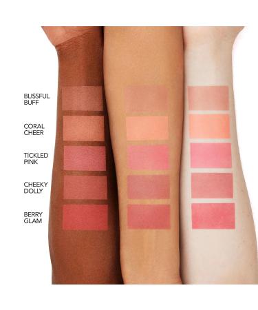 Buxom Plump Shot Collagen-Infused Lip Serum in Spellbound Pink Multichrome + Plump Shot Collagen Peptides Plumping Cream Blush Cream-to-Powder Blush in shade Tickled Pink - Buy Online on GoSupps.com