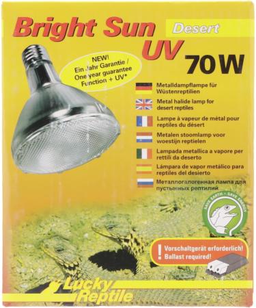 Buy Lucky Reptile Bright Sun UV Desert 70W Metal Halide Lamp for E27 Sockets - Optimal UV Lighting for Reptiles - International Shipping Available - Buy Online on GoSupps.com