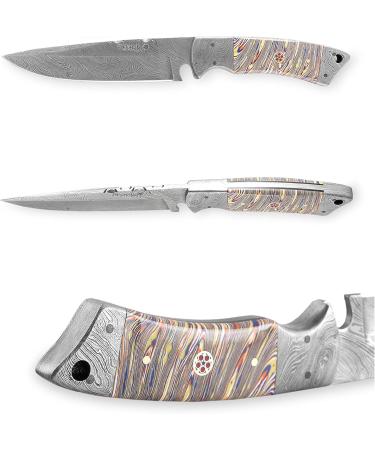 Perkin Damascus Hunting Knife with Sheath - 25.4cm | Premium 1975 Edition | International Shipping Available - Buy Online on GoSupps.com