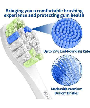 10 Pack White Replacement Brush Heads for Philips Sonicare Electric Toothbrushes - Buy Online on GoSupps.com