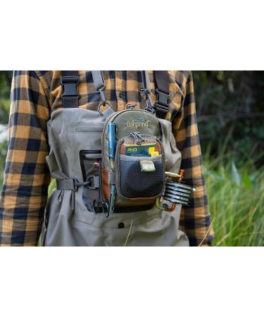 Fishpond San Juan Vertical Fly Fishing Chest Pack Bag - Padded Neck Strap, Saddle Brown - Buy Online on GoSupps.com