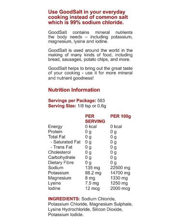 GoodSalt: Low Sodium Iodized Mineral Salt with Potassium and Magnesium - 3 Pack (12 oz each) - Buy Online on GoSupps.com