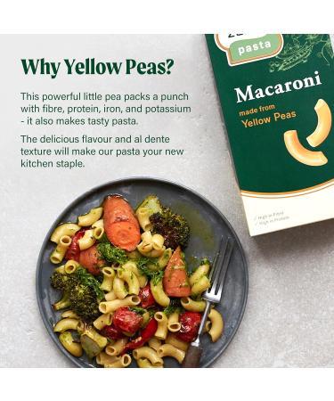 ZENB Gluten Free Yellow Pea Macaroni Pasta - Vegan & Coeliac Friendly - High Protein 340g (Single Box) - Buy Online on GoSupps.com