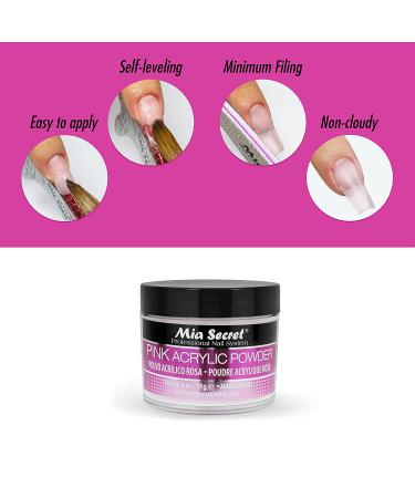 Mia Secret Professional Pink Acrylic Powder 2oz - Long-Lasting Nail System - Buy Online on GoSupps.com