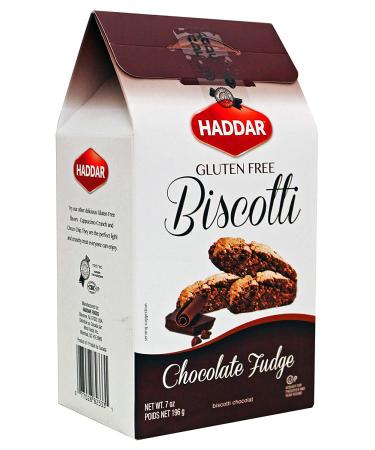 Haddar Gluten Free Chocolate Fudge Biscotti 7 oz - Grain Free & Rich Tasting | Certified Kosher For Passover - Buy Online on GoSupps.com