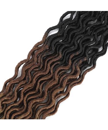 Karida 6 Packs 24 Curly Faux Locs Crochet Hair - Deep Wave Synthetic Braids (OM1B3027#) - Buy Online on GoSupps.com