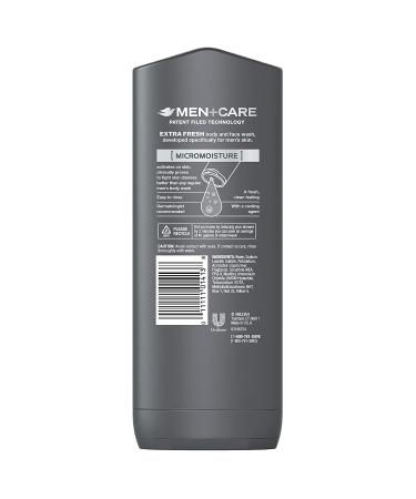Dove Men+Care Extra Fresh Body & Face Wash 18 fl oz - Refreshing Clean for Men - Buy Online on GoSupps.com