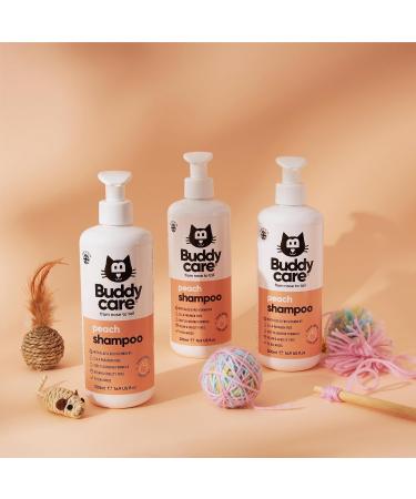 Buddycare Peach Cat Shampoo - 500ml - Deep Cleansing Shampoo for Cats - Fruity Scented - With Aloe Vera and B5 - Buy Online on GoSupps.com