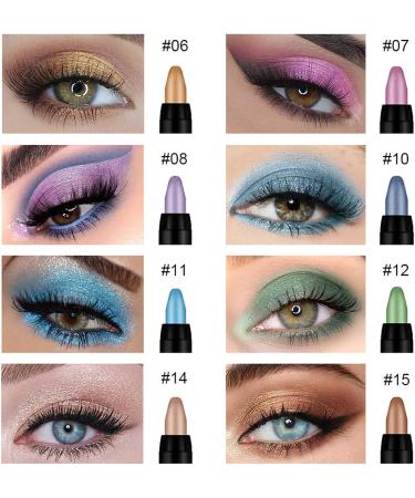 Cream Eyeshadow Stick Eye Glitter Sticks Set | Long-Lasting Smudge-Resistant Eye Shadow Stick Shimmer Cream Eyeshadow Pencil Blendable for Eyes 02 - Buy Online on GoSupps.com