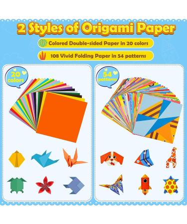 Aigybobo Origami Paper Set 308PCS - Kids Craft Kit with Instructional Book | Art Supplies for Girls Ages 6-12 | Perfect for School Projects - Christmas Gifts for Boys & Girls - Buy Online on GoSupps.com