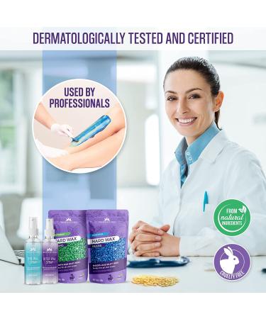 Tress Wellness Waxing Kit with Digital Display - Easy to Use Hair Removal System for Sensitive Skin - Black Purple Flower | Hair Waxing Kits - Buy Online on GoSupps.com