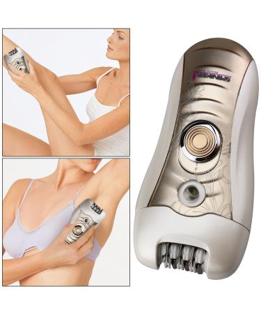 Sminiker 3 in 1 Lady Rechargeable Hair Removal Kit - Waterproof Bikini Trimmer, Epilator, Callus Remover - LED Shaver for Arms, Underarms, Bikini Line & Legs (Gold) - Buy Online on GoSupps.com