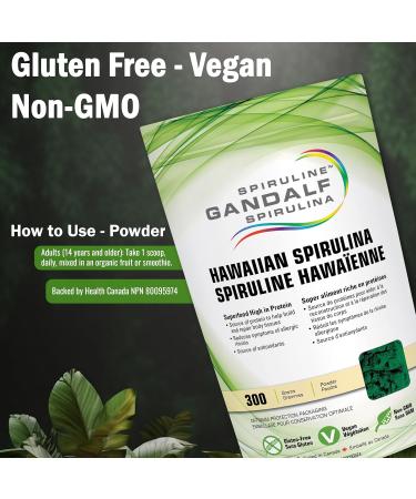 Gandalf Hawaiian Spirulina Powder Ultra Pure Blue-Green Algae Certified 3rd Party Tested Canada s Most Trusted Brand Vegan - 300g - Buy Online on GoSupps.com