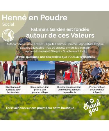 Fatima's Garden Poudre Pure de Henn Marocain - Coloration et Soin Capillaire Naturel en Poudre Fine 100% Naturelle - 150g 150 g (Lot de 1) - Buy Online on GoSupps.com