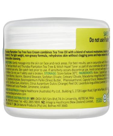 Thursday Plantation Tea Tree Face Cream with Rosehip & Vitamin E - 65g | Natural Skincare for Radiant Skin | Shop Internationally - Buy Online on GoSupps.com