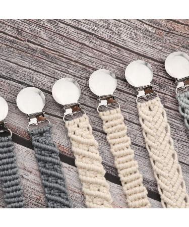 Shop Zoomy Vintage Braided Cotton Pacifier Chain Clips - Unisex Baby Pacifier Holder Belt in Beige - Ideal for Boys & Girls - International Shipping Available! - Buy Online on GoSupps.com