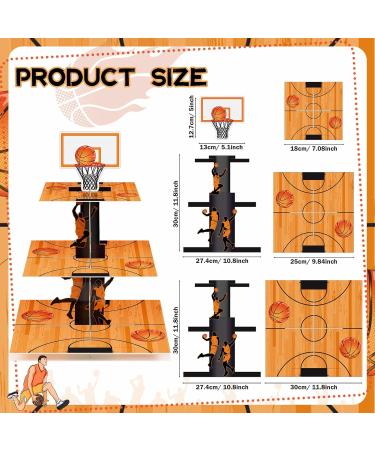3 Tier Basketball Party Decorations Cupcake Stand Basketball Theme Party Favors Cupcake Holder Basketball Sports Theme Cupcake Holder for Teenagers Basketball Sports Birthday Party Supplies Decor - Buy Online on GoSupps.com