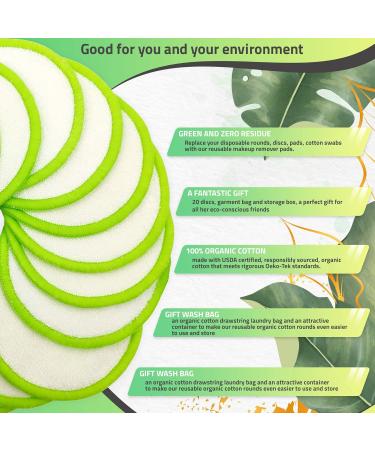 Your VIP Skin Sliming Pads - Washable & Reusable Organic Cotton/Bamboo (20 Pieces) for Ultimate Skin Care - Buy Online on GoSupps.com