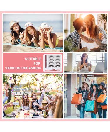 Soft Reusable Magnetic Eyelashes Kit - Waterproof, Long Lasting, 4 Pairs of Natural Look 3D Lashes with Magnetic Eyeliner - No Glue Needed - Buy Online on GoSupps.com