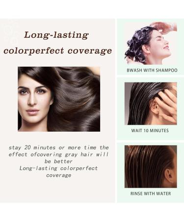 Chestnut Brown Hair Dye Shampoo | Herbal Ingredients 100% Gray Coverage - 500ML for Men & Women - Buy Online on GoSupps.com