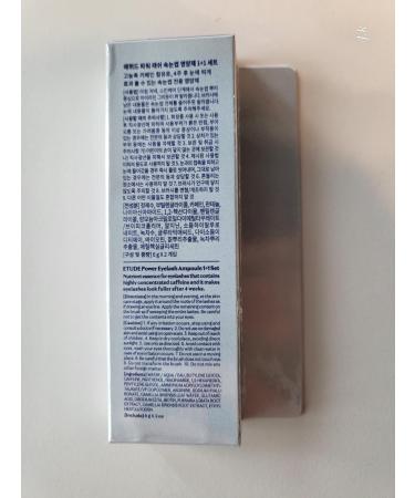 ETUDE Power Eyelash Ampoule 1+1 Set Lash and Brow Treatment Caffeine-Infused Ultra Slim Tip Lash Booster Korean Makeup Beauty (1.31 Fl Oz) - Buy Online on GoSupps.com