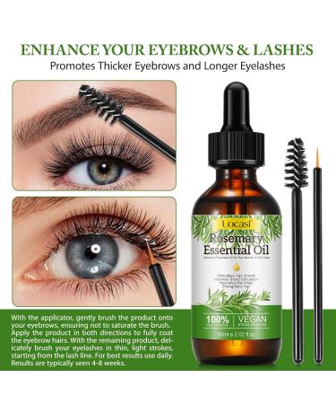 Uocasi Hair Growth Oil - 2 Pack Rosemary Essential Oil Serum (120ML) | 100% Pure Natural Formula to Prevent Hair Loss Slow Graying Enhance Luster & Reduce Dandruff - Buy Online on GoSupps.com
