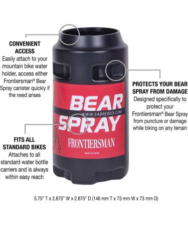 SABRE Frontiersman Bike Holster - Rugged & Secure Bear Spray Holder - Buy Online on GoSupps.com