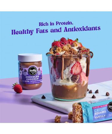 Healthy Crunch Seed Butter - Chocolate Flavor - 6 Units x 340 Grams - Sunflower Butter Organic Seed Butter Nut Butter Alternative Sun Butter Smooth and Creamy No Added Sugar Kids and Adults - Buy Online on GoSupps.com