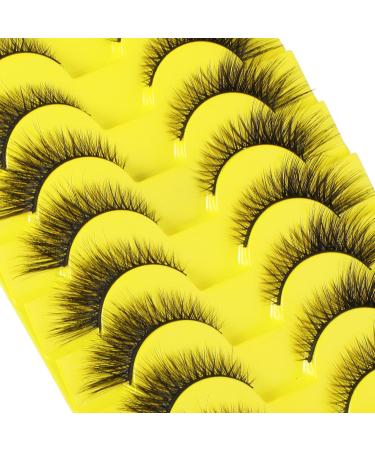 10 Pairs Cat Eye Fluffy Mink Eyelashes | 3D Curl Wispy Volume Lashes - Soft Band False Lashes for Women & Girls - Buy Online on GoSupps.com