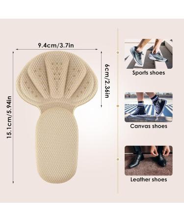 Sibba Heel Cushion Inserts - 4 Pair Self-Adhesive Shoe Pads for Too Big Shoes Anti-Blister Inserts Thick Foot Cushions & Heel Protectors for Men & Women - Buy Online on GoSupps.com