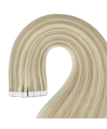 Buy Youngsee Ash Blond Tape In Hair Extensions - 60cm Seamless Real Hair 50g - 20pcs #18/613 & #18P613 - International Shipping Available - Buy Online on GoSupps.com