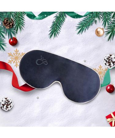 alittlecloud Silk Sleep Mask - Ergonomic Navy Blue Eye Mask for Travel/Naps/Yoga - Adjustable Strap for Women/Men - Buy Online on GoSupps.com