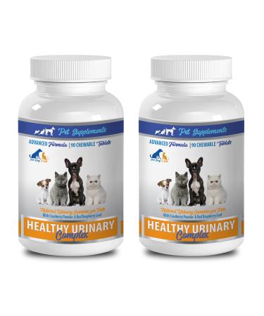 cat Urinary Tract Supplement - PET Healthy Urinary Complex - Dogs and Cats - Natural - VETS Recommended - Cranberry for Cats - 2 Bottle (180 Treats)