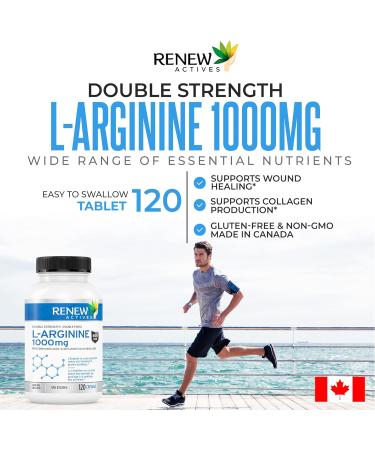 Renew Actives L-Arginine Supplement - Boost Strength & Performance - 120 Tablets for Protein Synthesis - International Shipping Available - Buy Online on GoSupps.com