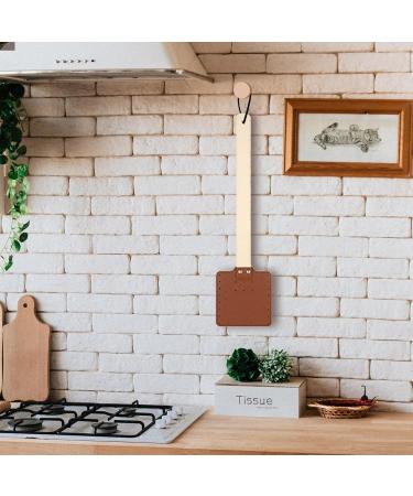 Fly Swatter Hand 2PCS PU Fly Swat with Wood Hand Simple Rustic Fly Squatters 44x13x11.5cm Manual Fly Bat with Hanging Rope for Indoor Outdoor Mosquito Control - Buy Online on GoSupps.com